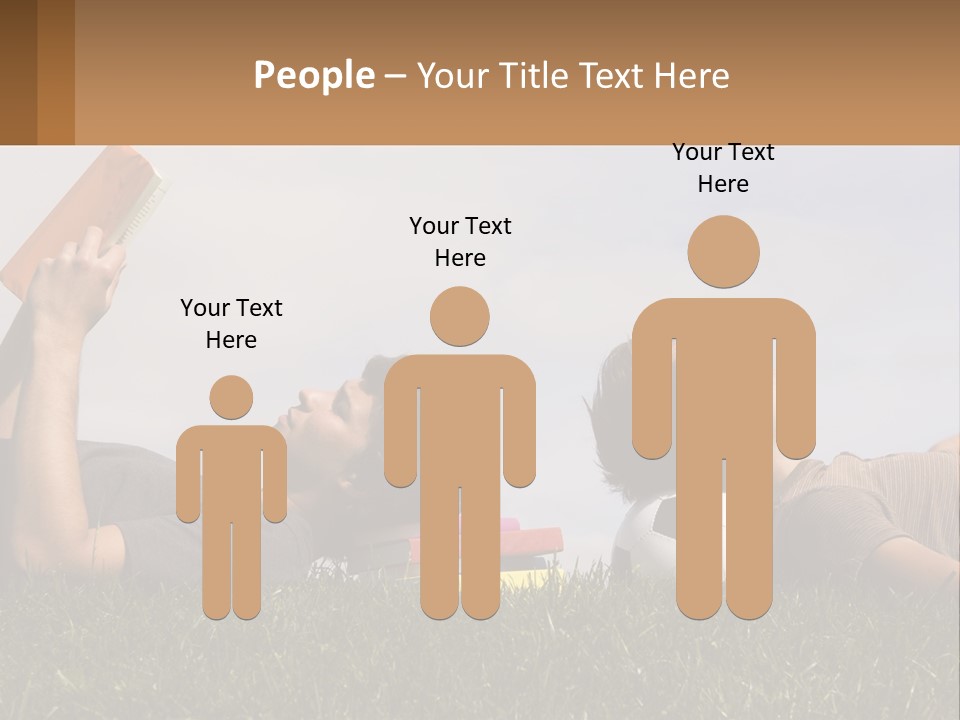 A Couple Of People Laying On Top Of A Lush Green Field PowerPoint Template