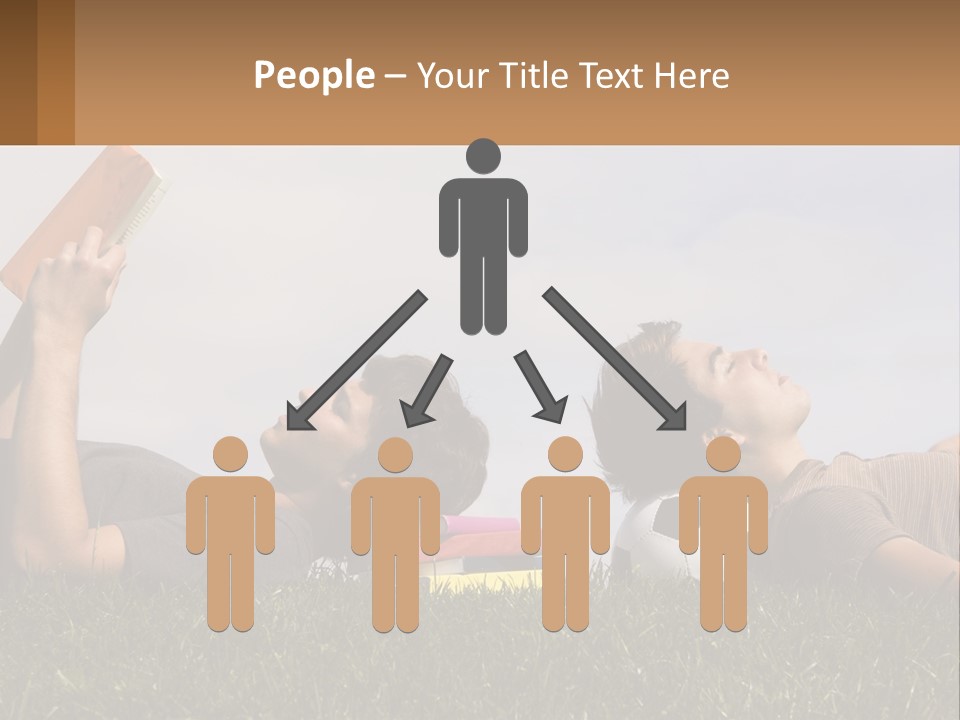 A Couple Of People Laying On Top Of A Lush Green Field PowerPoint Template