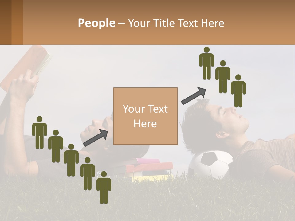 A Couple Of People Laying On Top Of A Lush Green Field PowerPoint Template