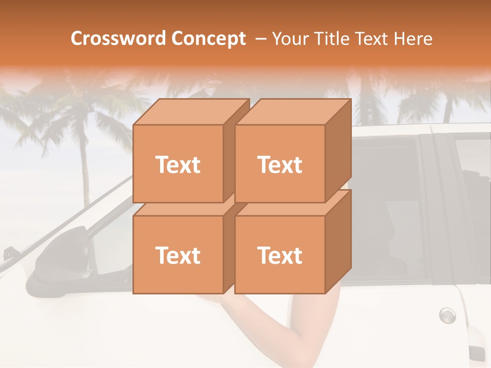 A Woman In A Hat Is Sitting In A Car PowerPoint Template