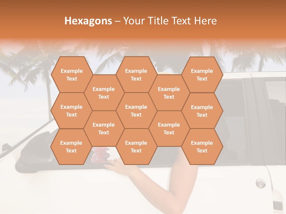 A Woman In A Hat Is Sitting In A Car PowerPoint Template