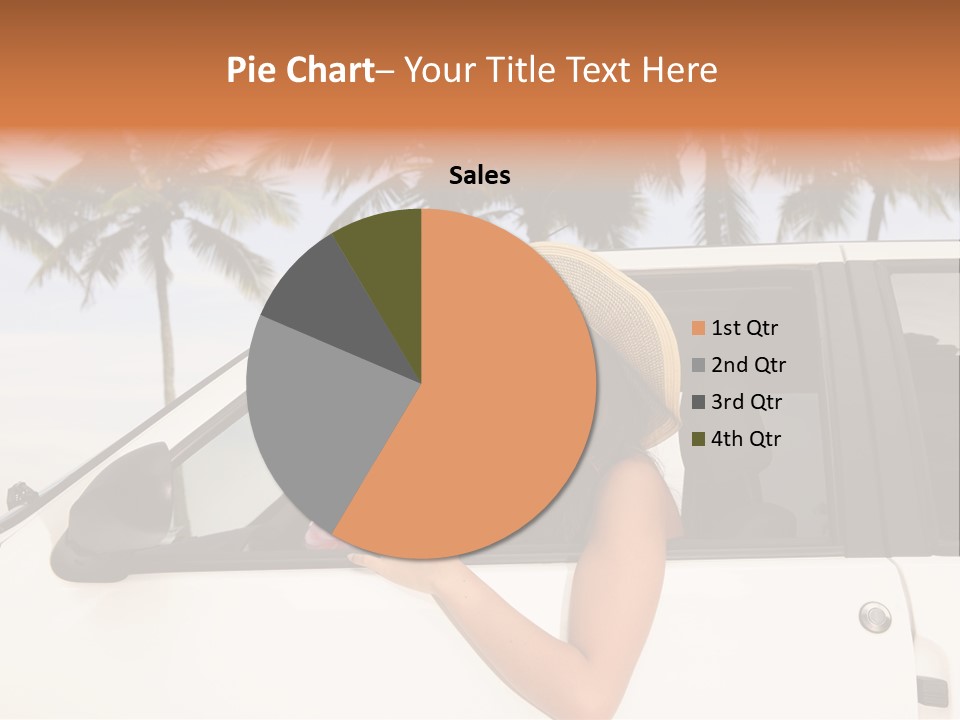 A Woman In A Hat Is Sitting In A Car PowerPoint Template