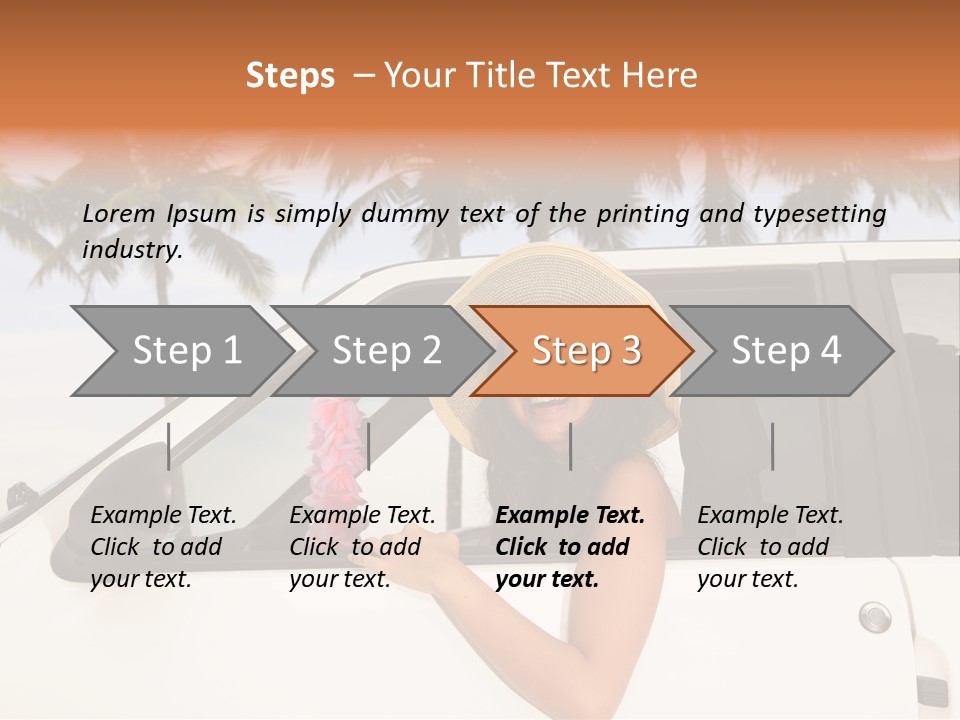 A Woman In A Hat Is Sitting In A Car PowerPoint Template