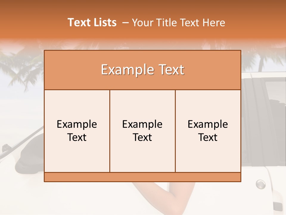 A Woman In A Hat Is Sitting In A Car PowerPoint Template
