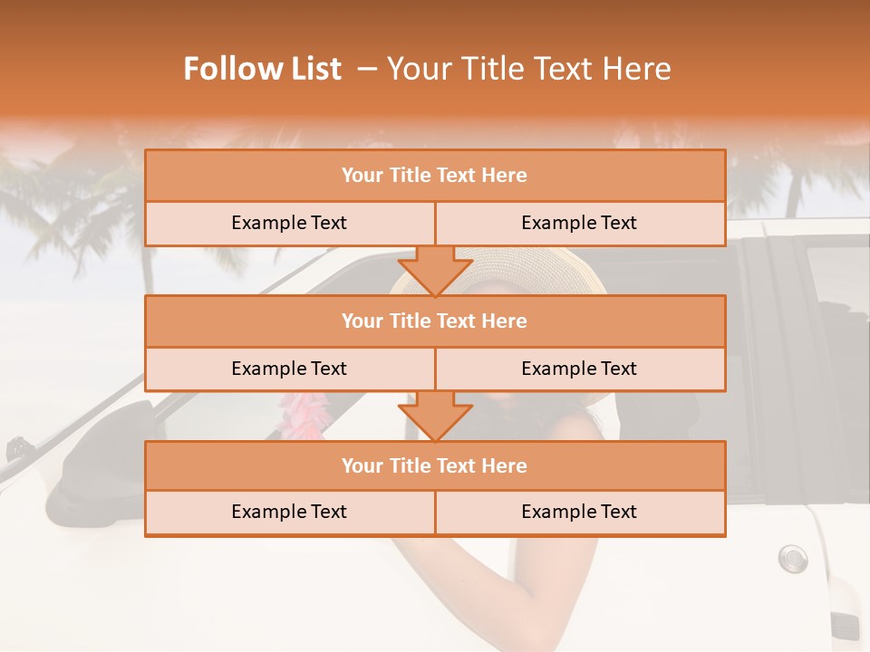 A Woman In A Hat Is Sitting In A Car PowerPoint Template