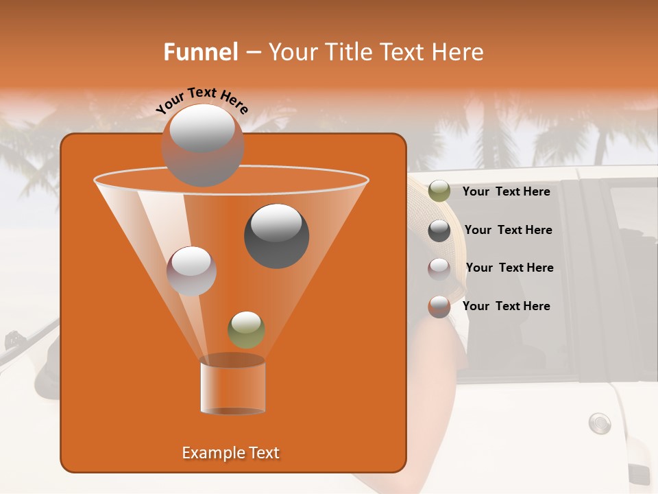 A Woman In A Hat Is Sitting In A Car PowerPoint Template