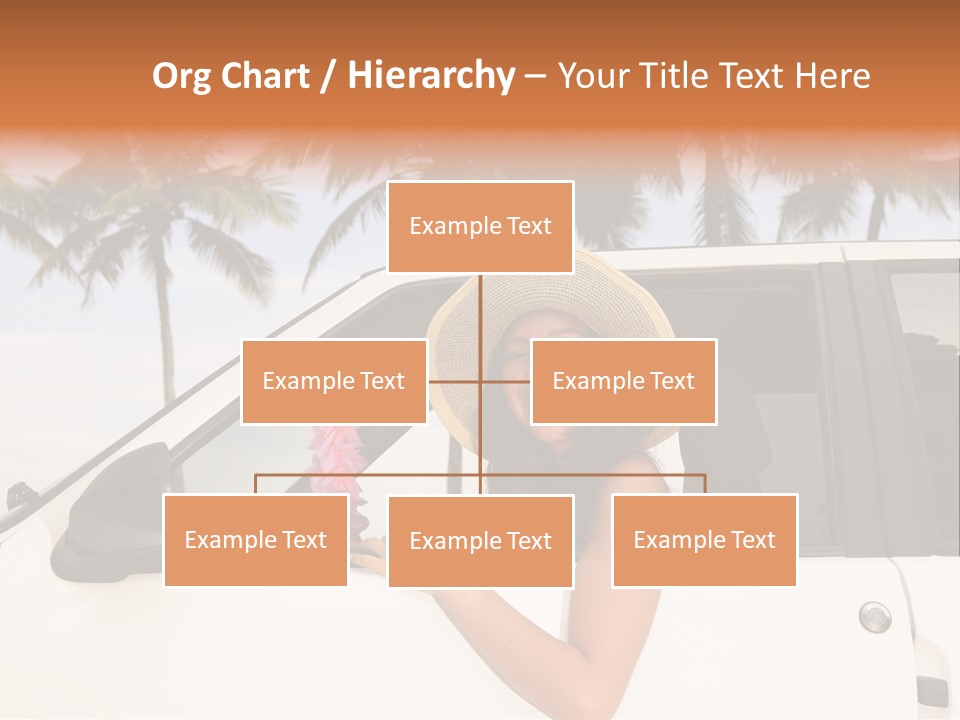 A Woman In A Hat Is Sitting In A Car PowerPoint Template