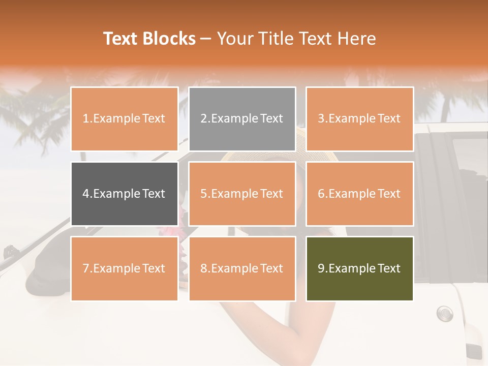 A Woman In A Hat Is Sitting In A Car PowerPoint Template