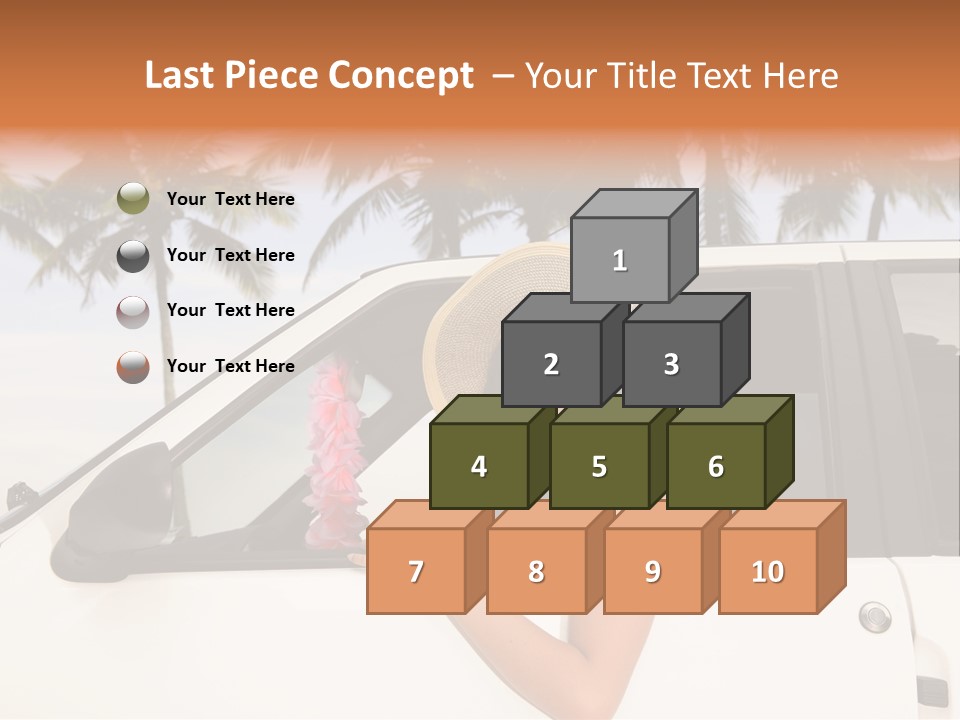 A Woman In A Hat Is Sitting In A Car PowerPoint Template