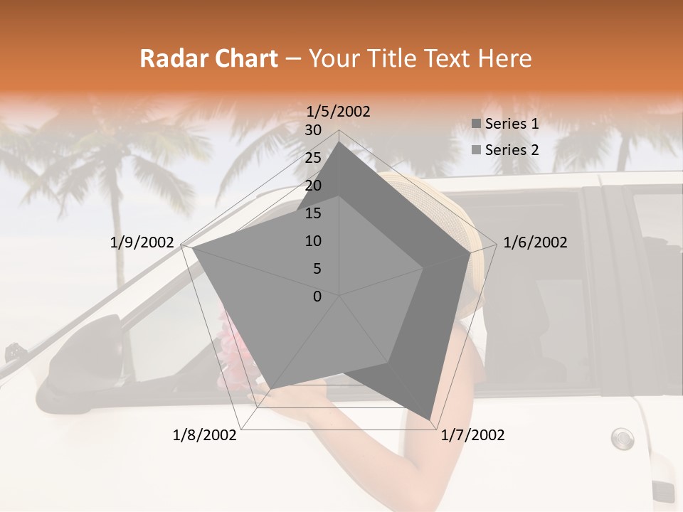 A Woman In A Hat Is Sitting In A Car PowerPoint Template