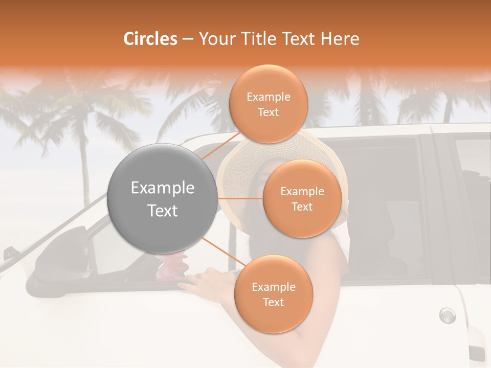 A Woman In A Hat Is Sitting In A Car PowerPoint Template