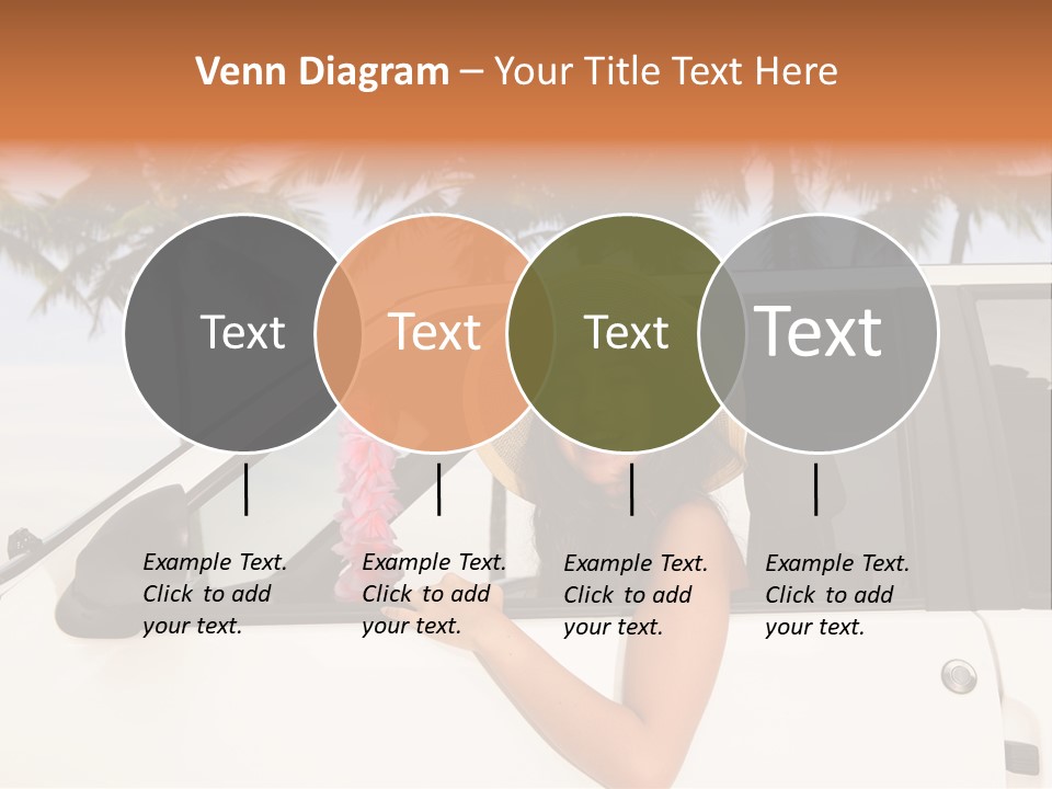 A Woman In A Hat Is Sitting In A Car PowerPoint Template