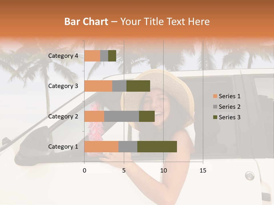 A Woman In A Hat Is Sitting In A Car PowerPoint Template