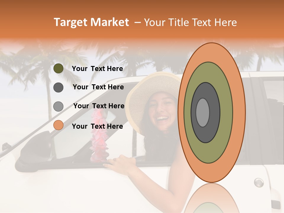 A Woman In A Hat Is Sitting In A Car PowerPoint Template