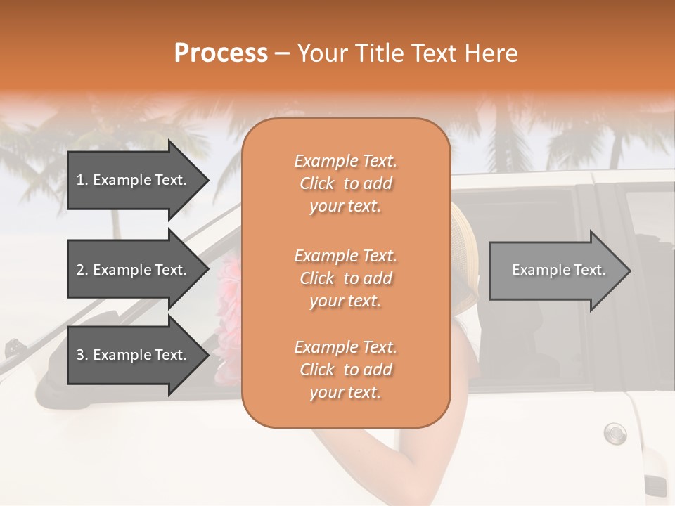 A Woman In A Hat Is Sitting In A Car PowerPoint Template