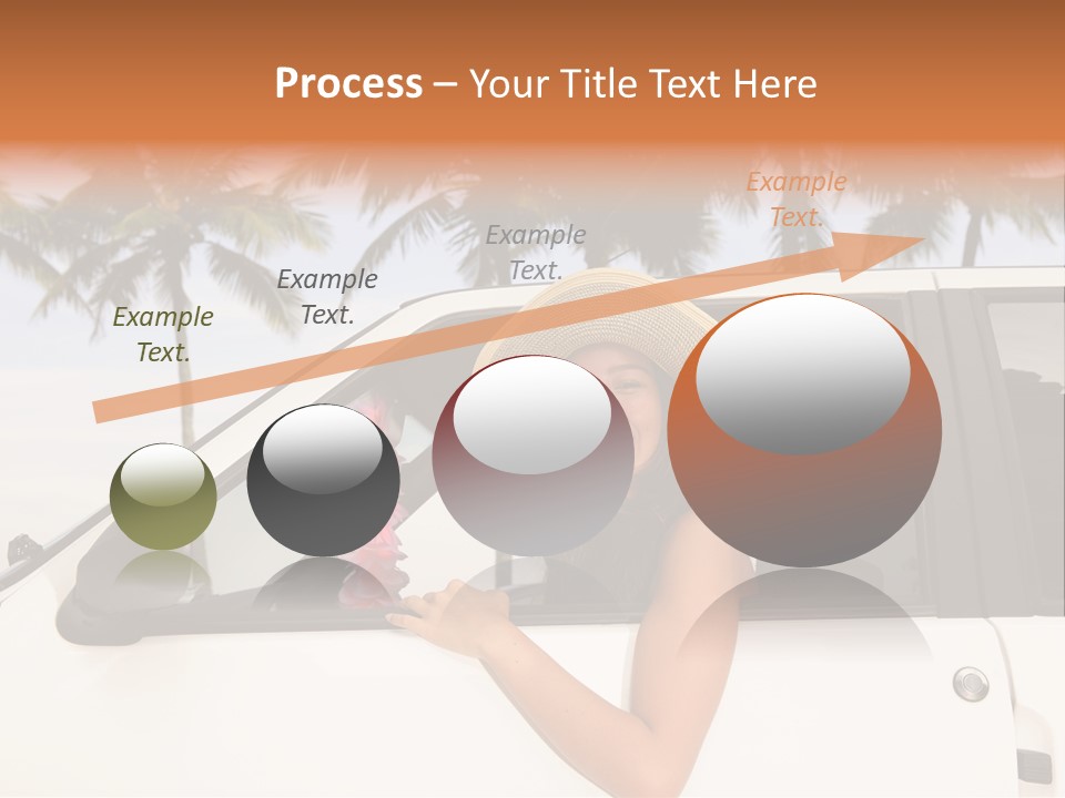 A Woman In A Hat Is Sitting In A Car PowerPoint Template