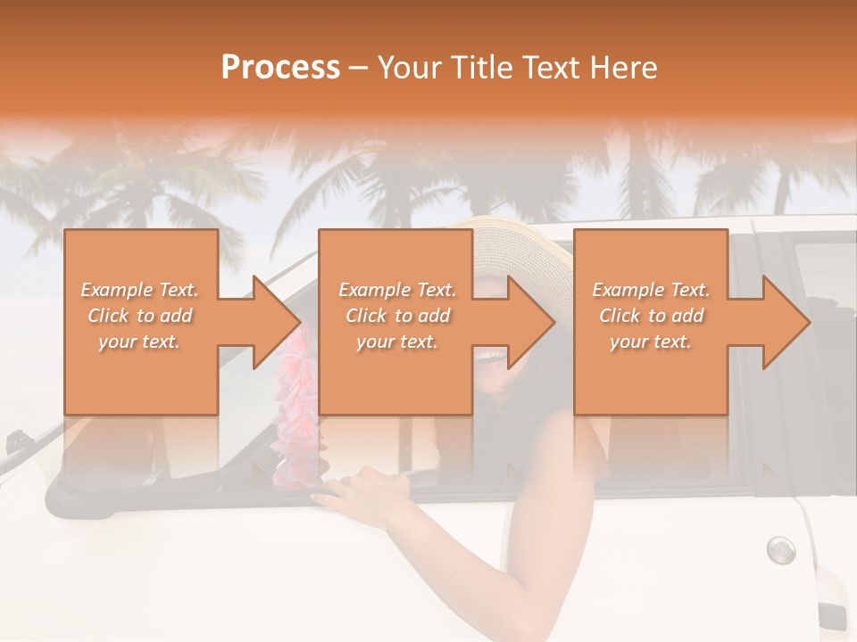 A Woman In A Hat Is Sitting In A Car PowerPoint Template