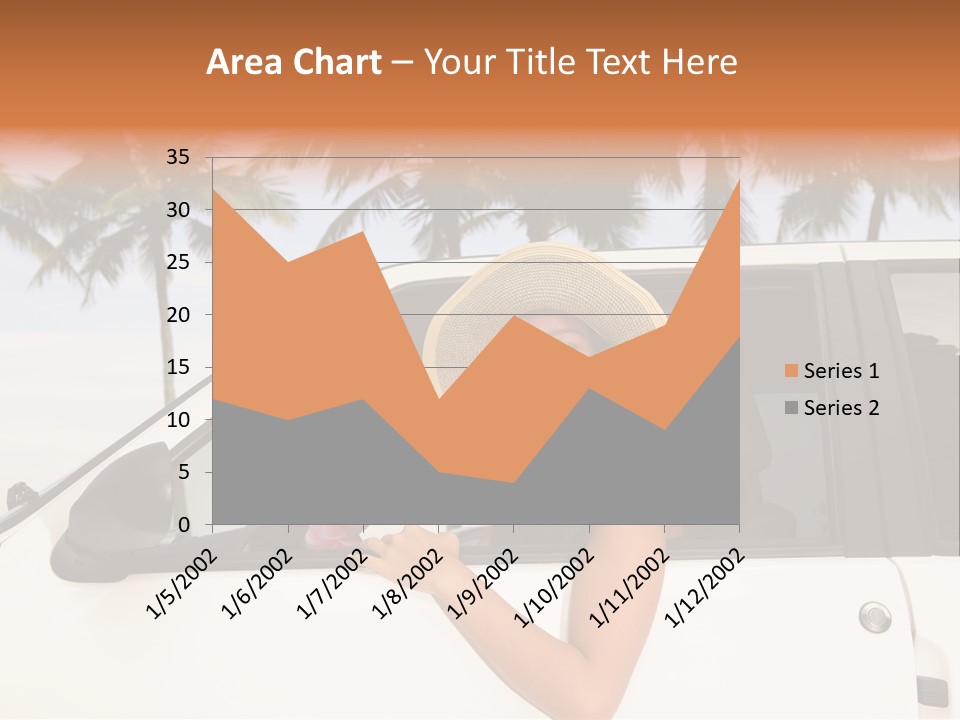 A Woman In A Hat Is Sitting In A Car PowerPoint Template