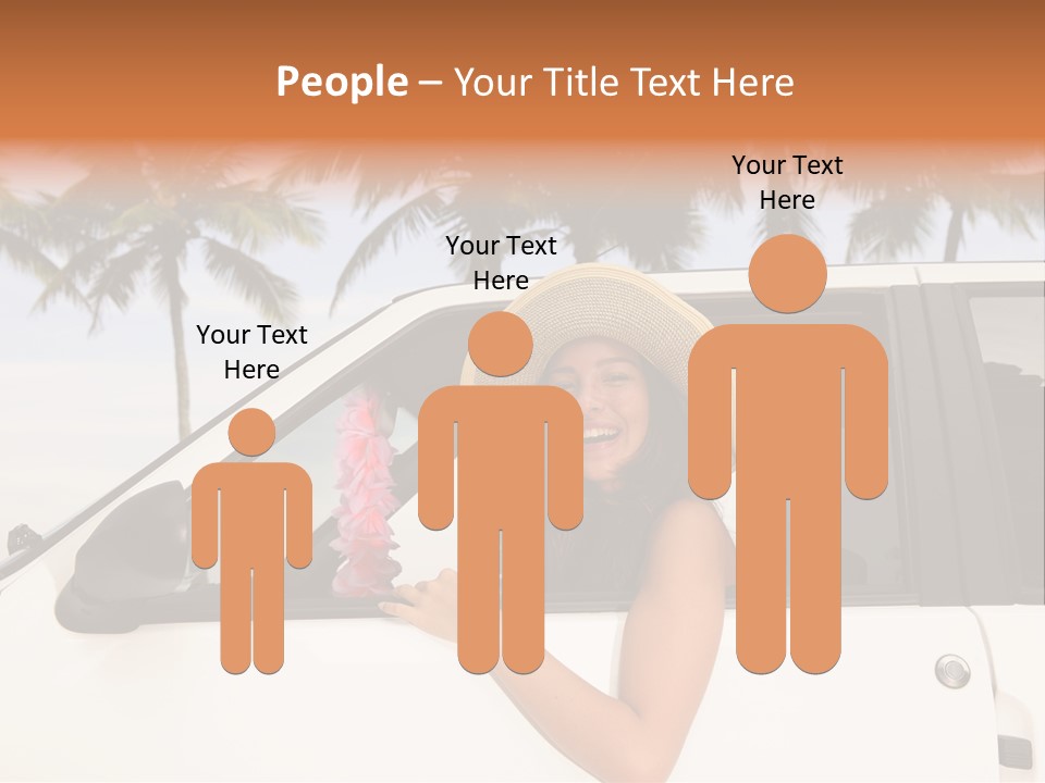 A Woman In A Hat Is Sitting In A Car PowerPoint Template