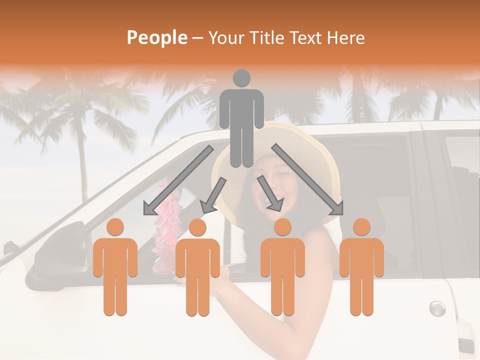 A Woman In A Hat Is Sitting In A Car PowerPoint Template