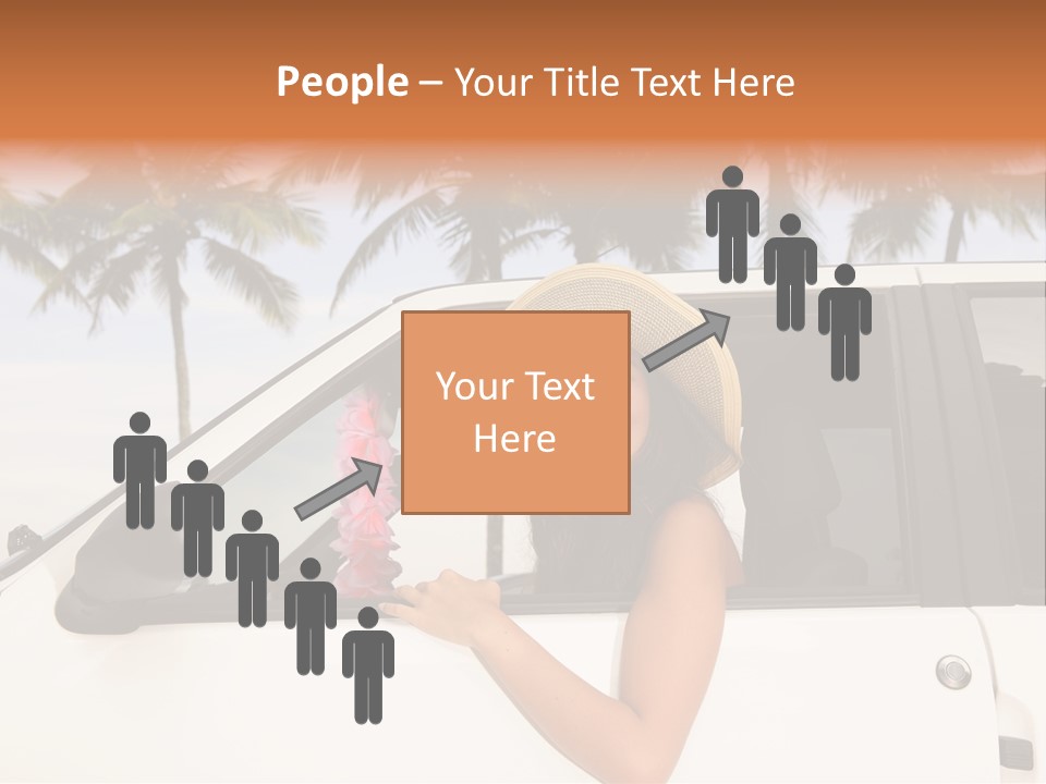 A Woman In A Hat Is Sitting In A Car PowerPoint Template