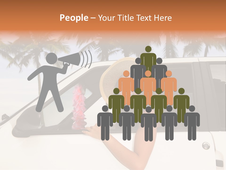 A Woman In A Hat Is Sitting In A Car PowerPoint Template