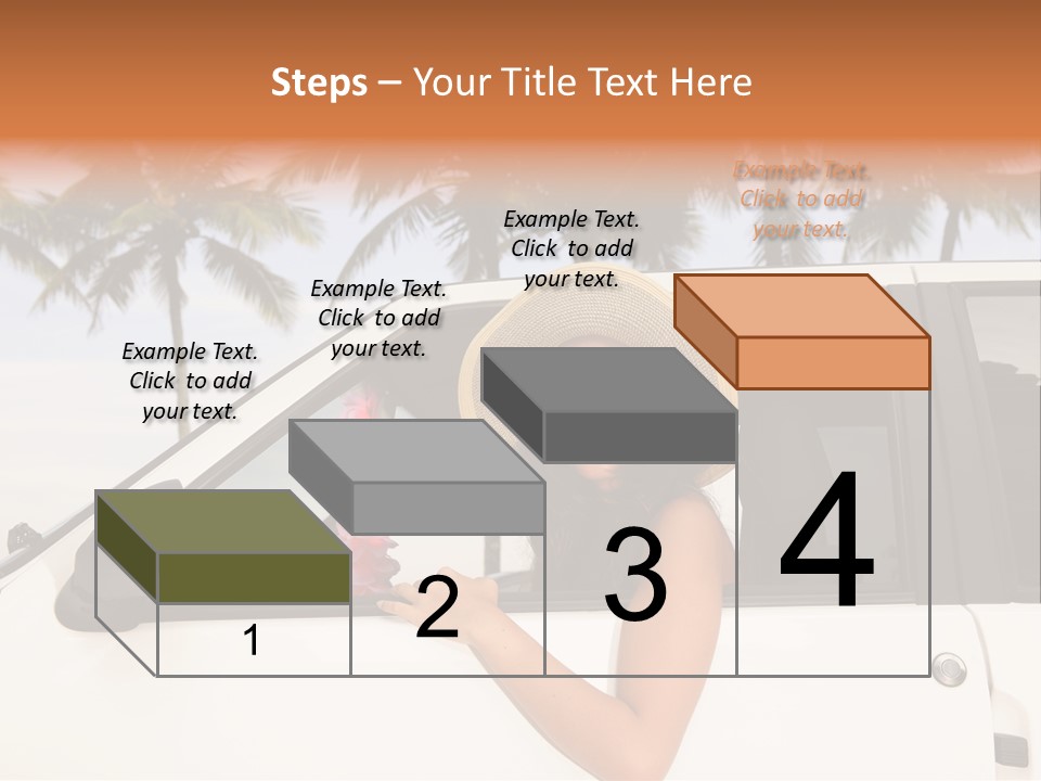 A Woman In A Hat Is Sitting In A Car PowerPoint Template