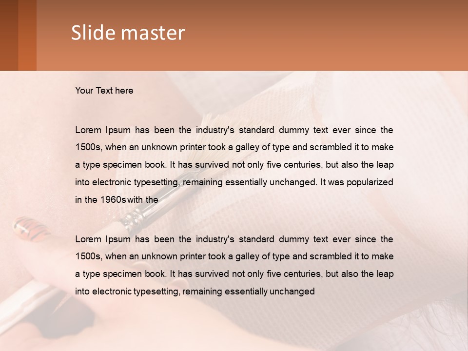 A Person With A Brush In Their Hand PowerPoint Template