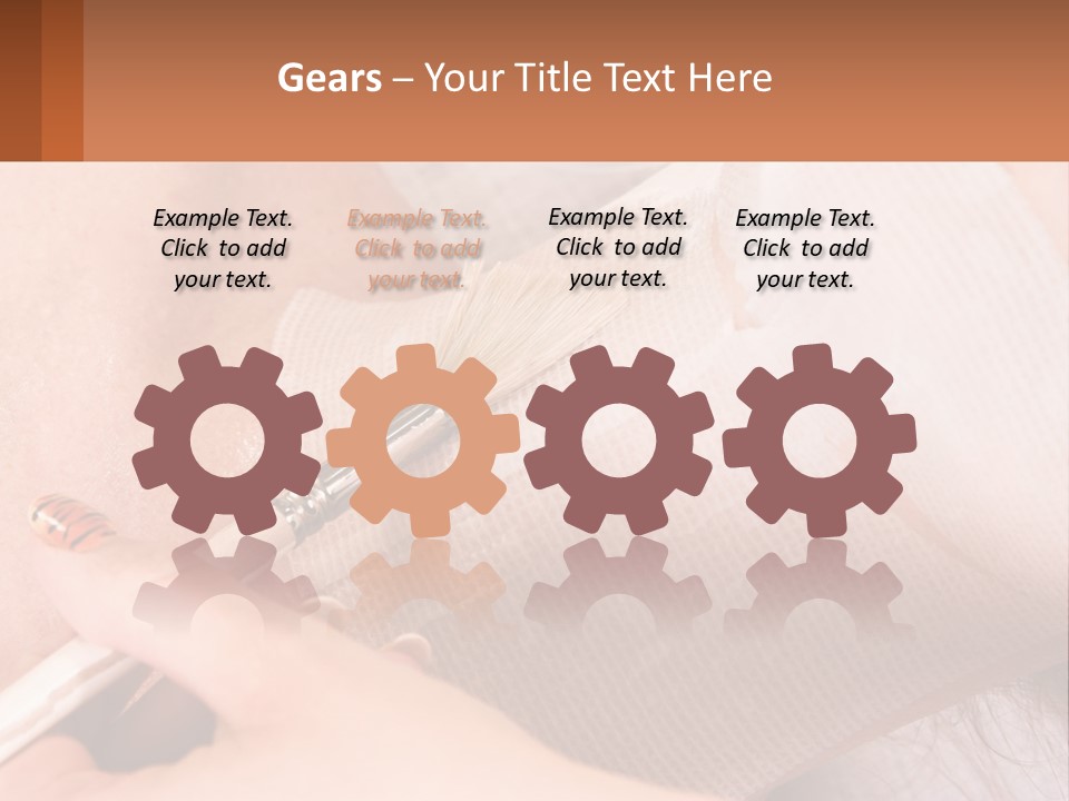 A Person With A Brush In Their Hand PowerPoint Template