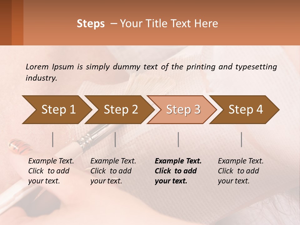 A Person With A Brush In Their Hand PowerPoint Template