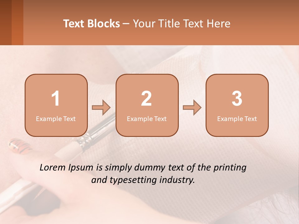 A Person With A Brush In Their Hand PowerPoint Template