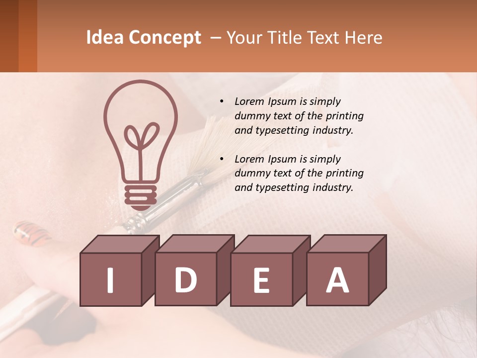 A Person With A Brush In Their Hand PowerPoint Template