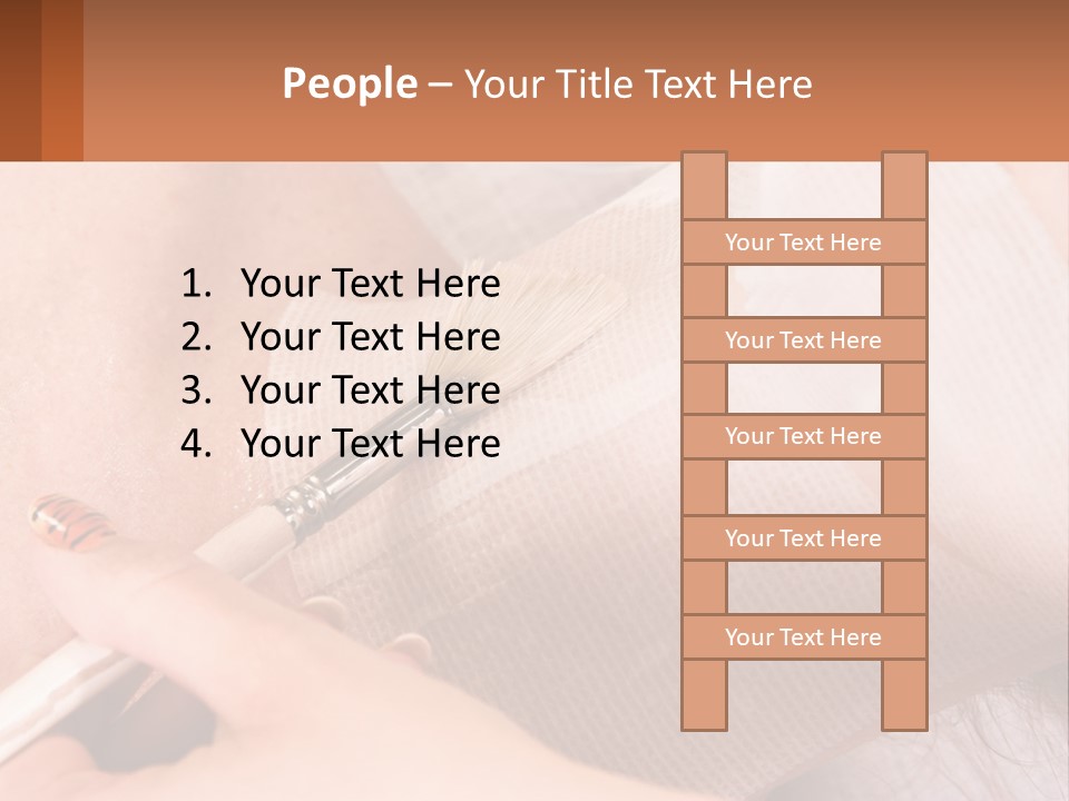 A Person With A Brush In Their Hand PowerPoint Template