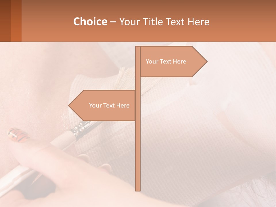 A Person With A Brush In Their Hand PowerPoint Template