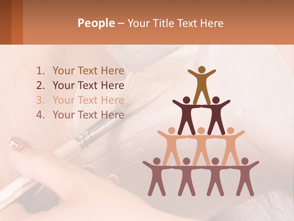 A Person With A Brush In Their Hand PowerPoint Template