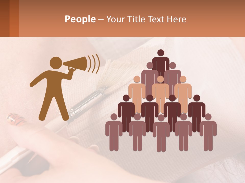 A Person With A Brush In Their Hand PowerPoint Template