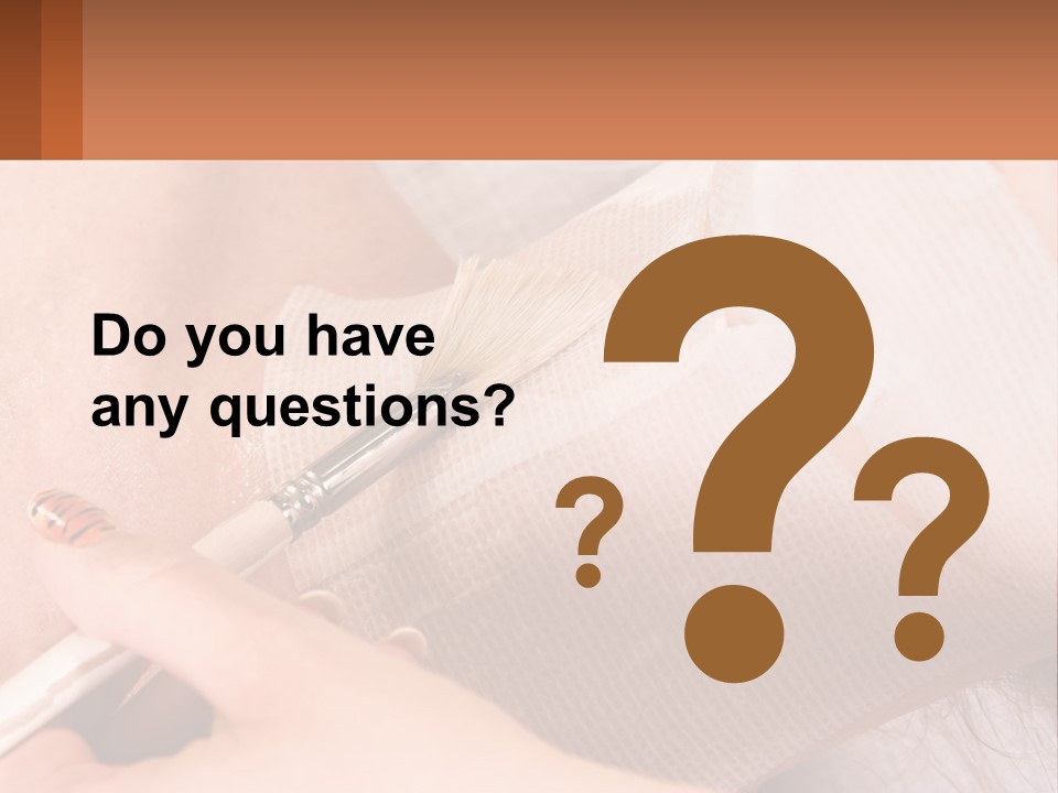 A Person With A Brush In Their Hand PowerPoint Template