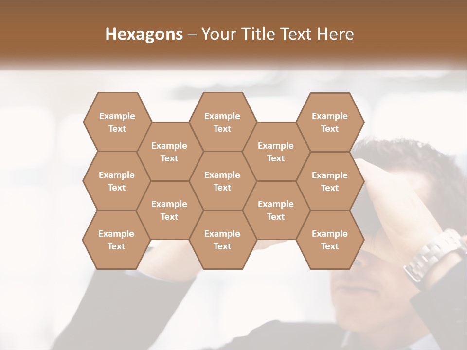 A Man Looking Through A Pair Of Binoculars PowerPoint Template