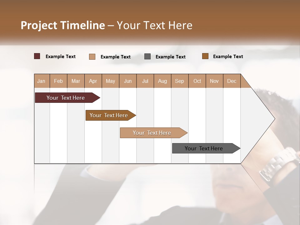 A Man Looking Through A Pair Of Binoculars PowerPoint Template