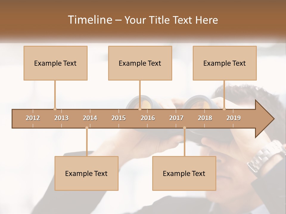 A Man Looking Through A Pair Of Binoculars PowerPoint Template