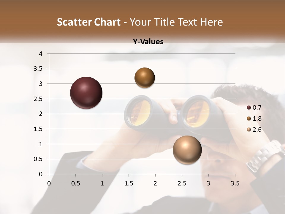 A Man Looking Through A Pair Of Binoculars PowerPoint Template