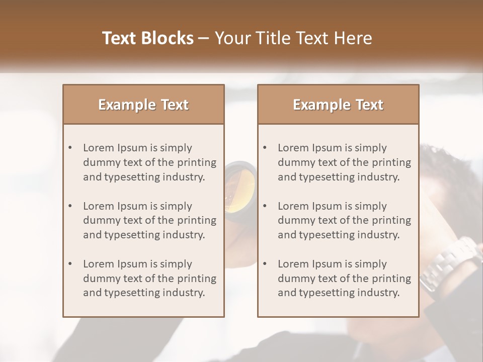 A Man Looking Through A Pair Of Binoculars PowerPoint Template