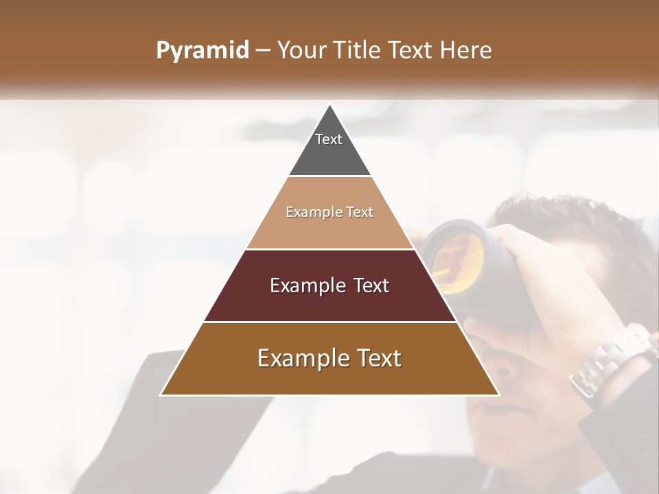 A Man Looking Through A Pair Of Binoculars PowerPoint Template