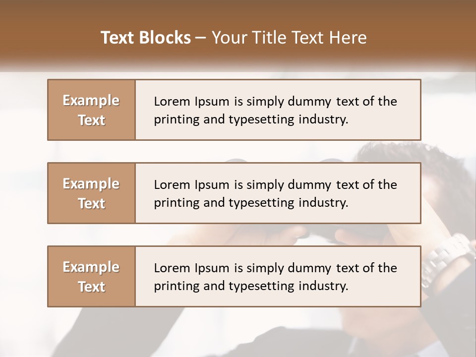 A Man Looking Through A Pair Of Binoculars PowerPoint Template