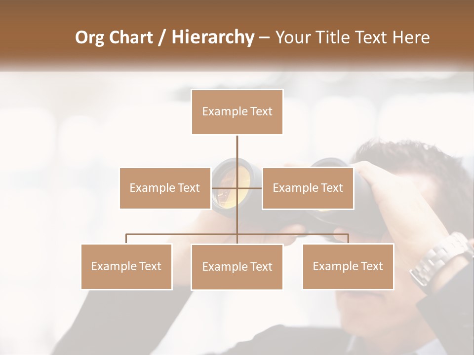 A Man Looking Through A Pair Of Binoculars PowerPoint Template
