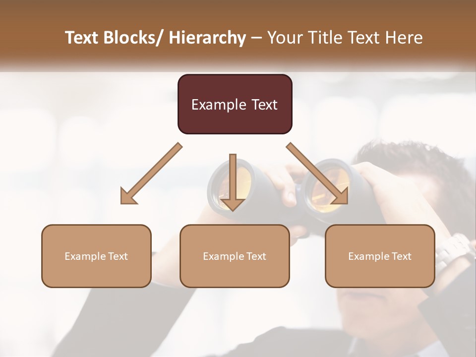 A Man Looking Through A Pair Of Binoculars PowerPoint Template