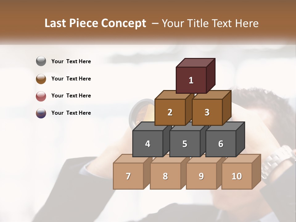 A Man Looking Through A Pair Of Binoculars PowerPoint Template
