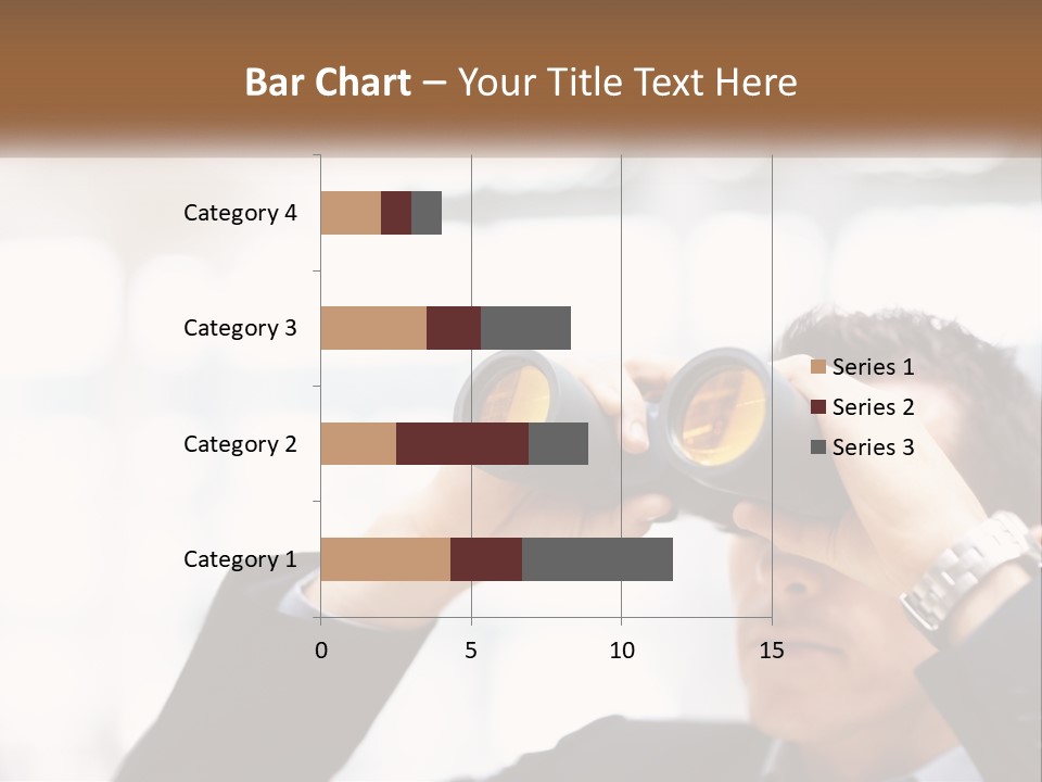 A Man Looking Through A Pair Of Binoculars PowerPoint Template