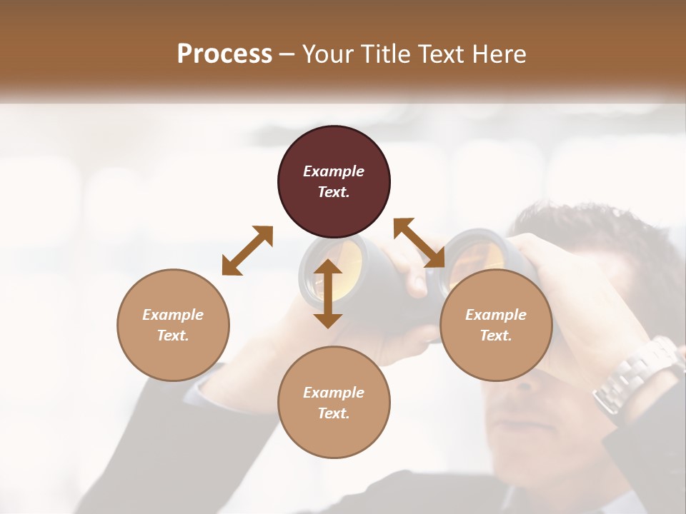 A Man Looking Through A Pair Of Binoculars PowerPoint Template