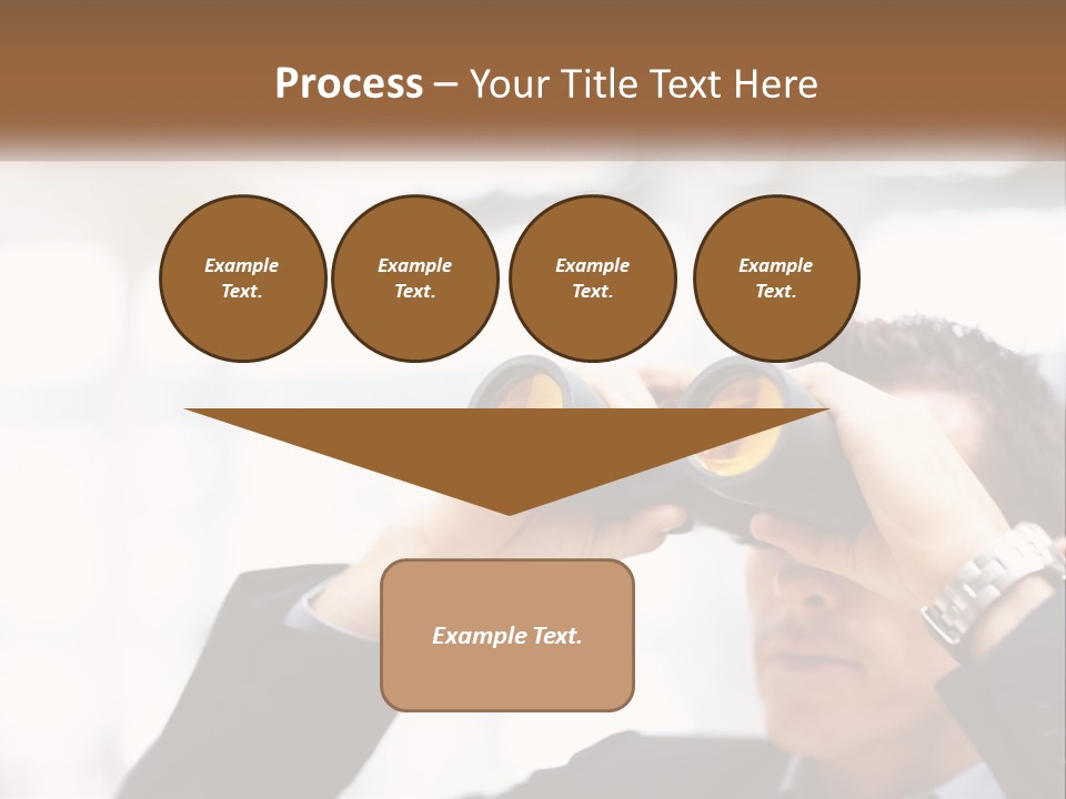 A Man Looking Through A Pair Of Binoculars PowerPoint Template